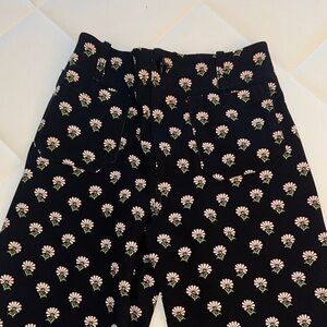 Colette Maeve by Anthropologie navy crop pant with seashells.
